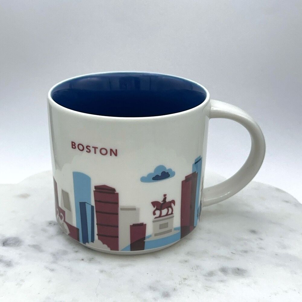 2014 Starbucks Boston You Are Here Coffee Mug Cup 14 Oz Collection